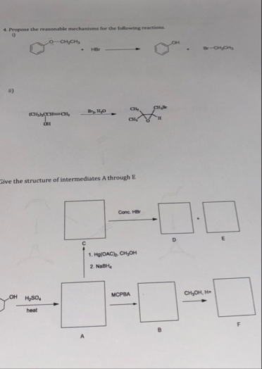 Solved Propose the reasonable mechanisms for the following | Chegg.com