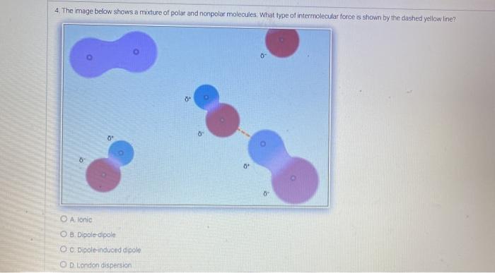 Solved 4 The image below shows a mixture of polar and | Chegg.com