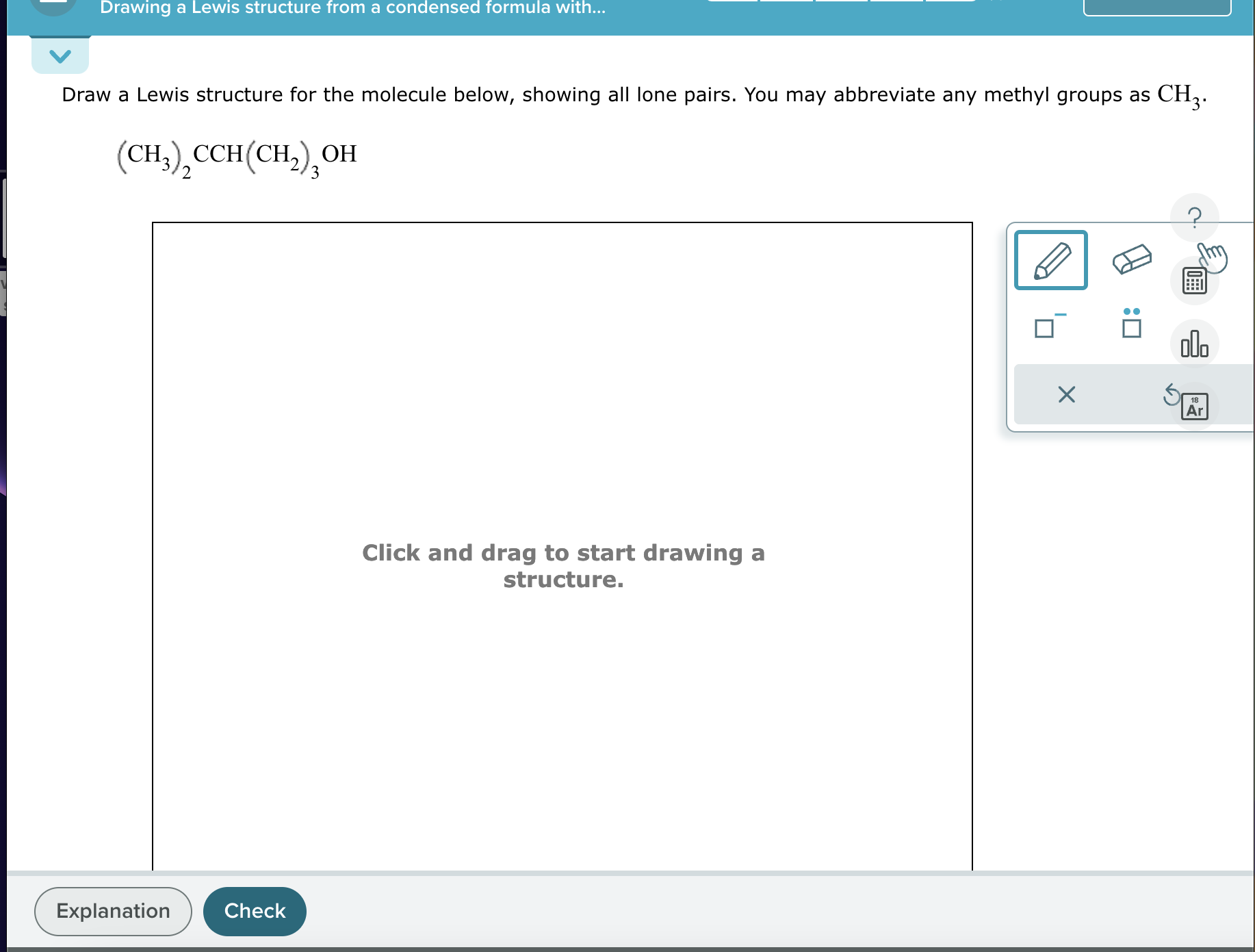 Solved Draw a Lewis structure for the molecule below, | Chegg.com