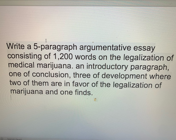 marijuana argumentative essay