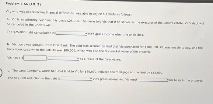 Solved Vic, who was experiencing financial difficulties, was | Chegg.com