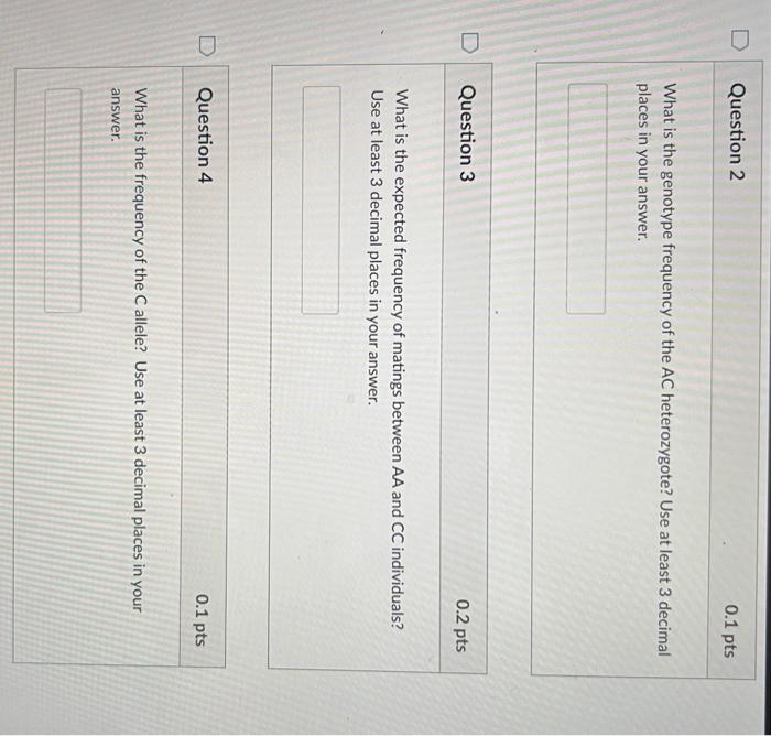 Solved Question 1 0.1pts A population of mice has two | Chegg.com