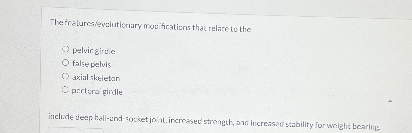 Solved The features/evolutionary modifications that relate | Chegg.com