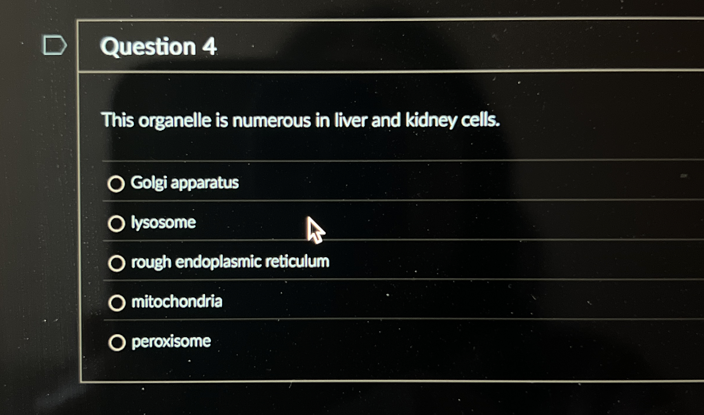 Solved Question 4This organelle is numerous in liver and | Chegg.com