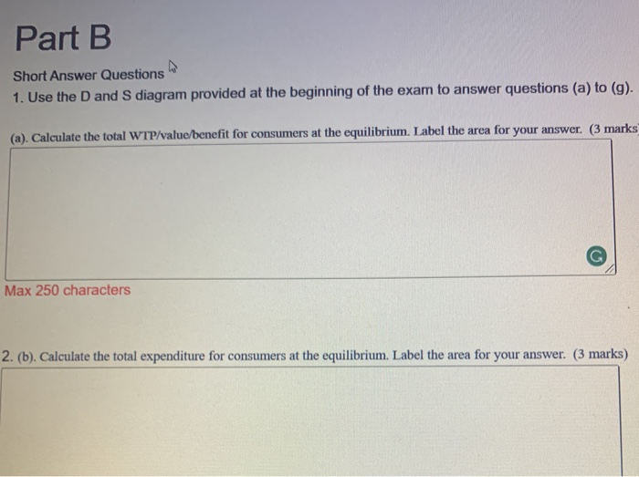Solved Part B Short Answer Questions 1. Use the D and S | Chegg.com