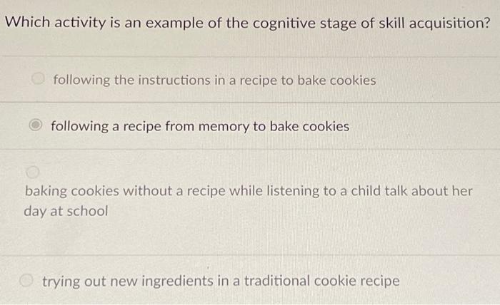 Cognitive discount stage example