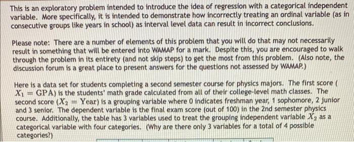 Solved This is an exploratory problem intended to introduce | Chegg.com