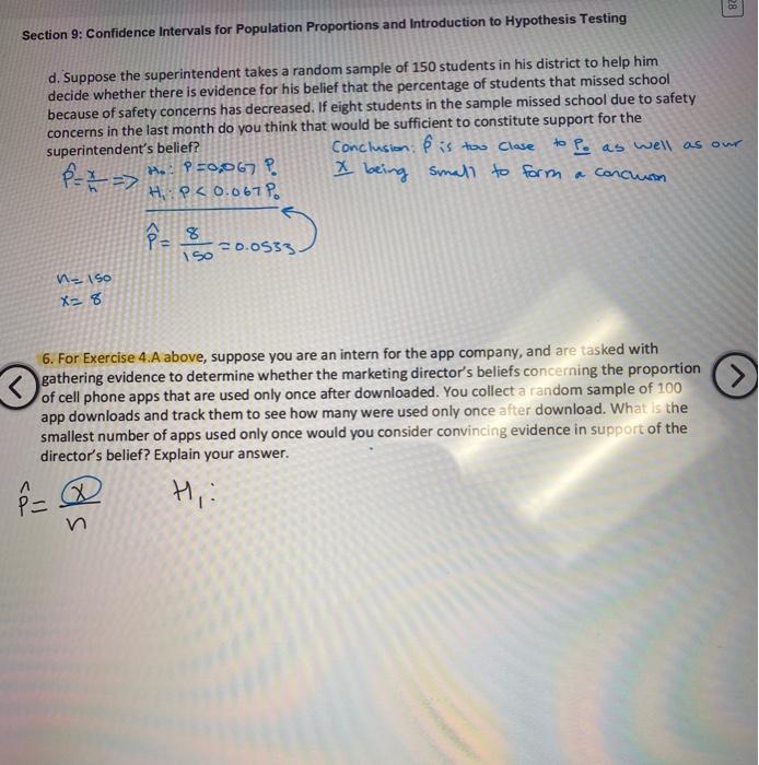 Solved 28 Section 9: Confidence intervals for Population | Chegg.com