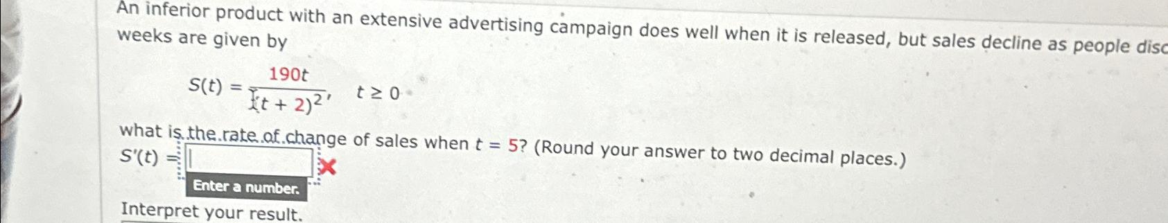 Solved An inferior product with an extensive advertising | Chegg.com