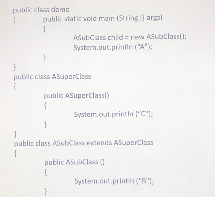 Solved public class demo public static void main (String [] | Chegg.com