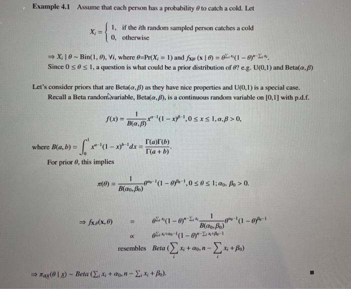 Solved Example 4 1 Assume That Each Person Has A Probabil Chegg Com