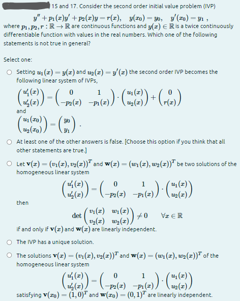 Solved Consider the second order initial value problem | Chegg.com