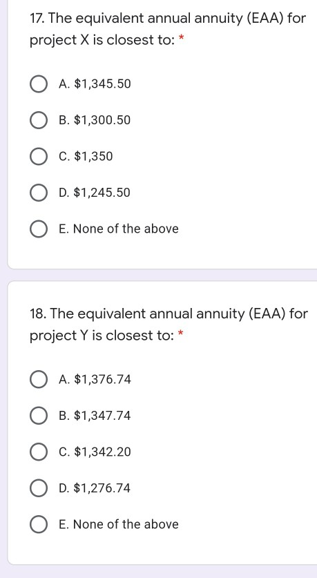 Solved Use the following data to answer Questions 15 through | Chegg.com