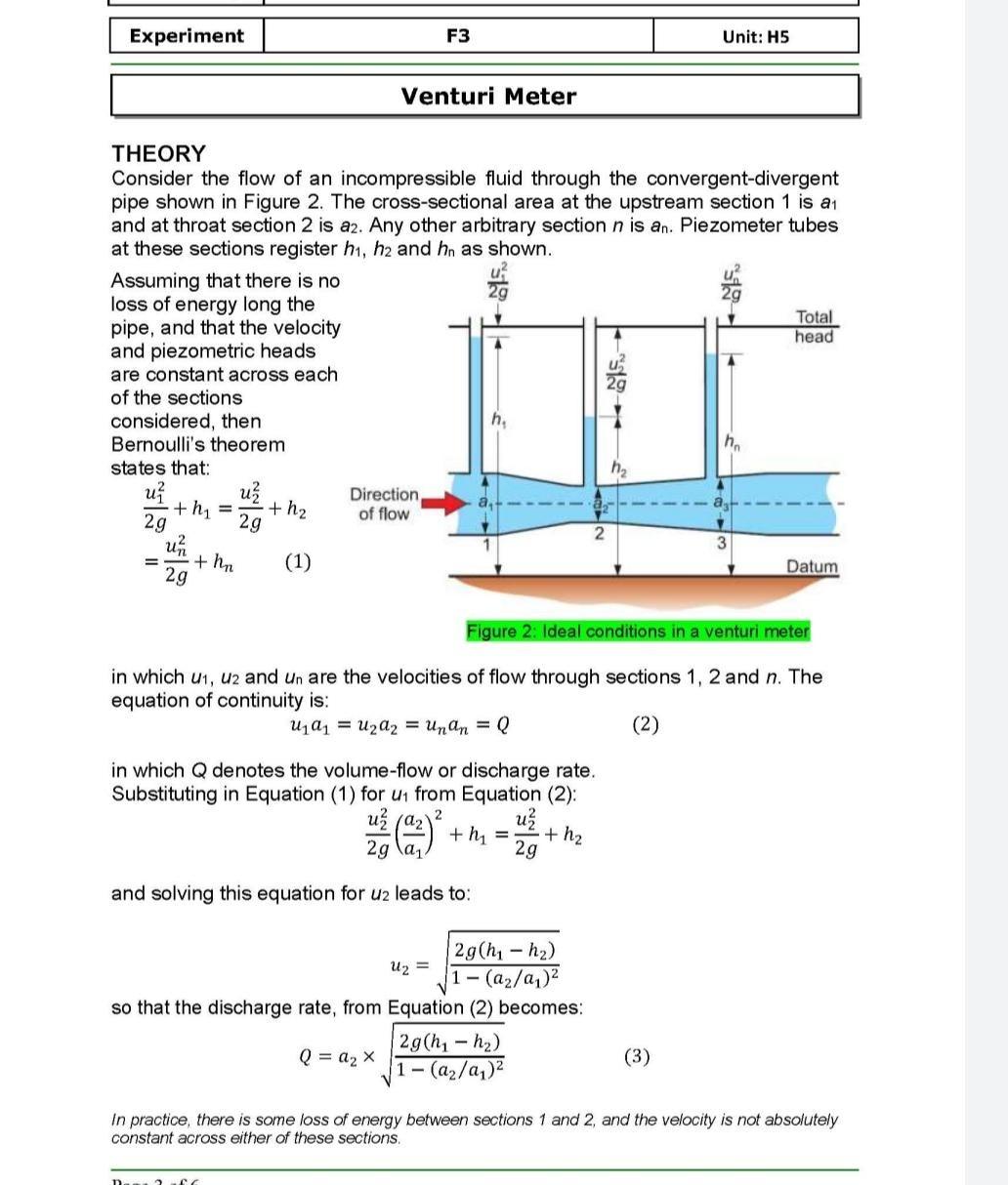 Solved THEORY Consider the flow of an incompressible fluid | Chegg.com