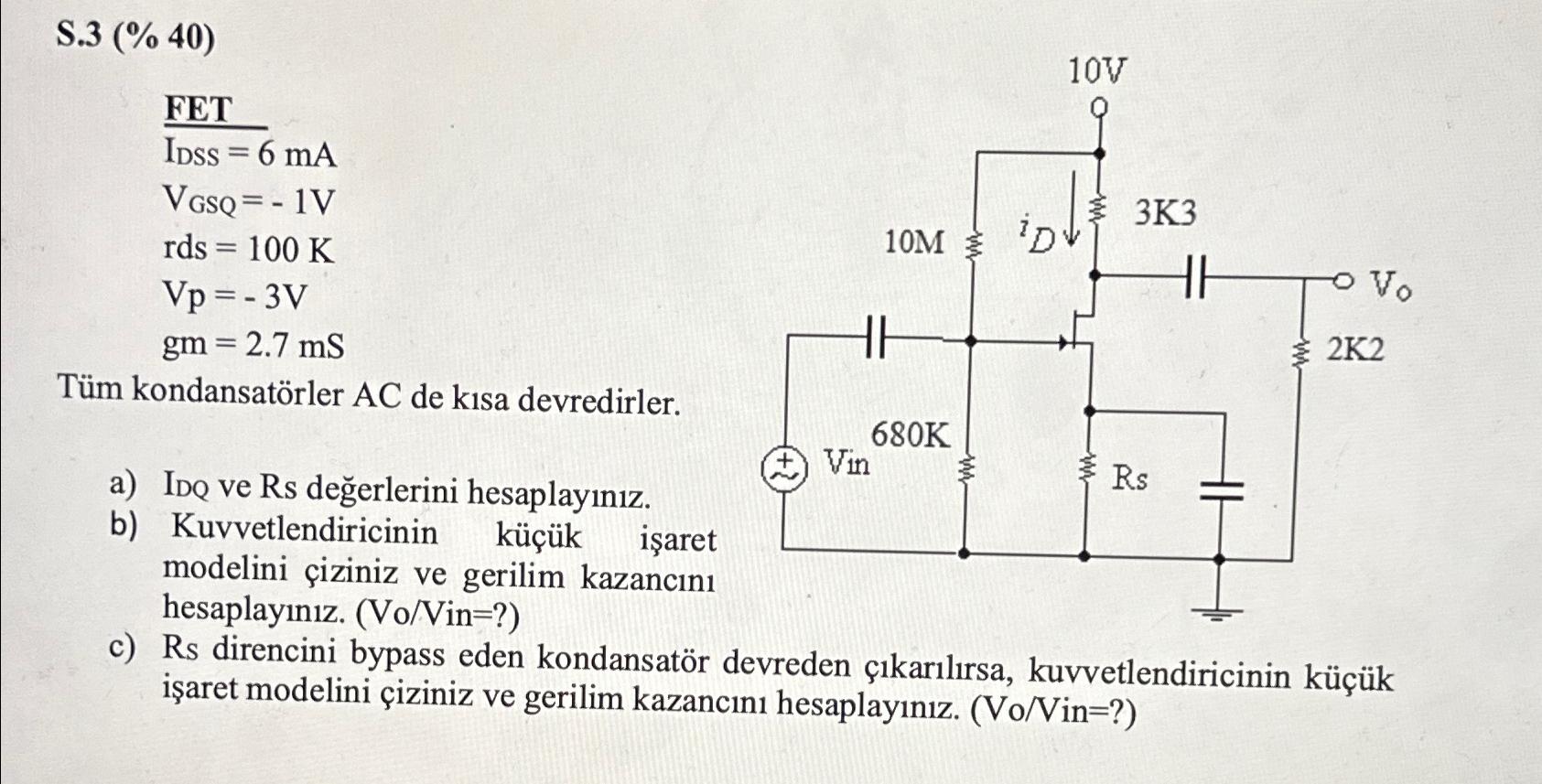 Solved (all capacitors are short circuited in AC) ﻿Calculate