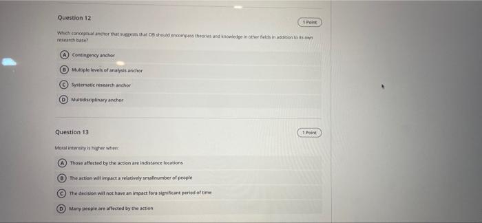 Solved Question 12 Point Which conceptual anchor has that | Chegg.com
