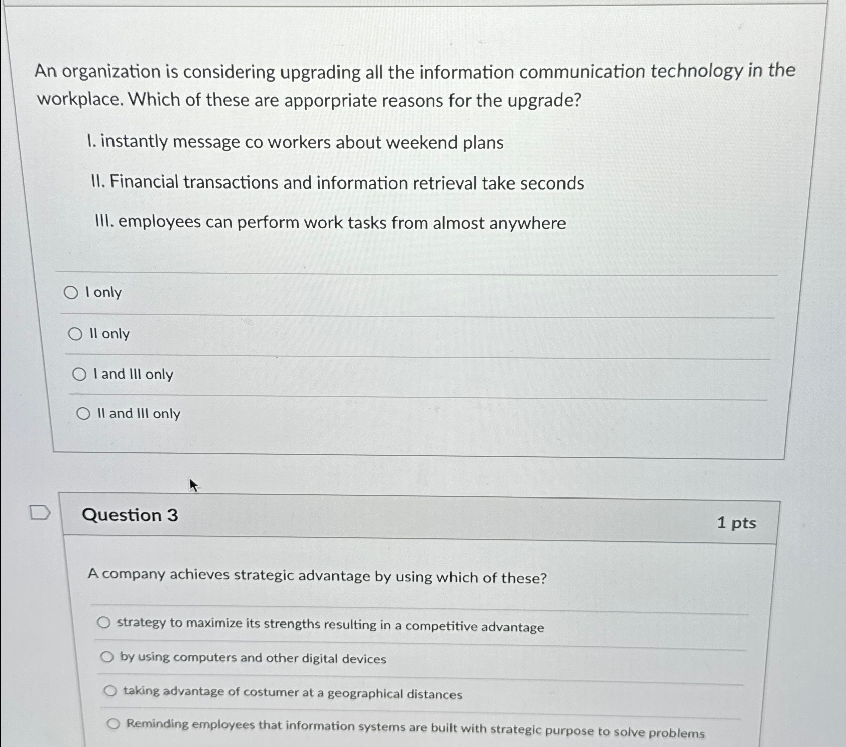 Solved An organization is considering upgrading all the | Chegg.com