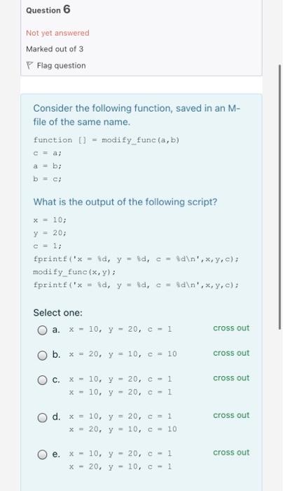 Solved Question 1 Not yet answered Marked out of 3 Flag | Chegg.com