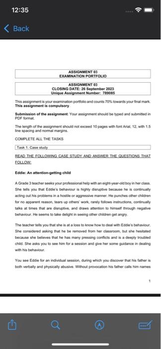 Solved ASSIGNMENT 03 EXAMINATION PORTFOUIO ASSICNMENT O3 | Chegg.com