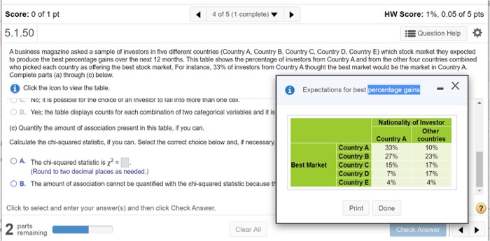 Solved Score: 0 of 1 pt 4 of 5 (1 complete) HW Score: 1%, | Chegg.com