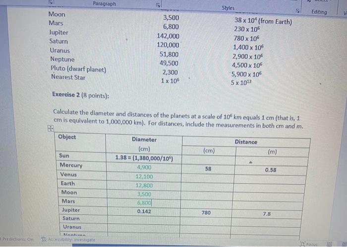 calculate-the-diameter-and-distances-of-the-planets-chegg