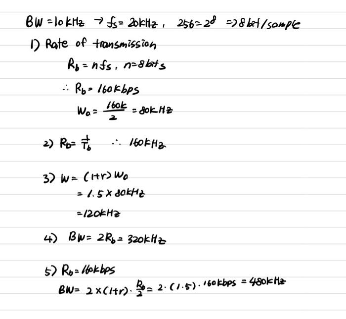 Solved Assume that an analog signal with a bandwidth of 10 | Chegg.com
