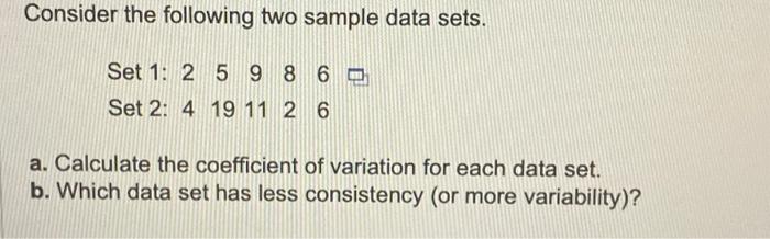 Solved Consider The Following Population Data Values. | Chegg.com