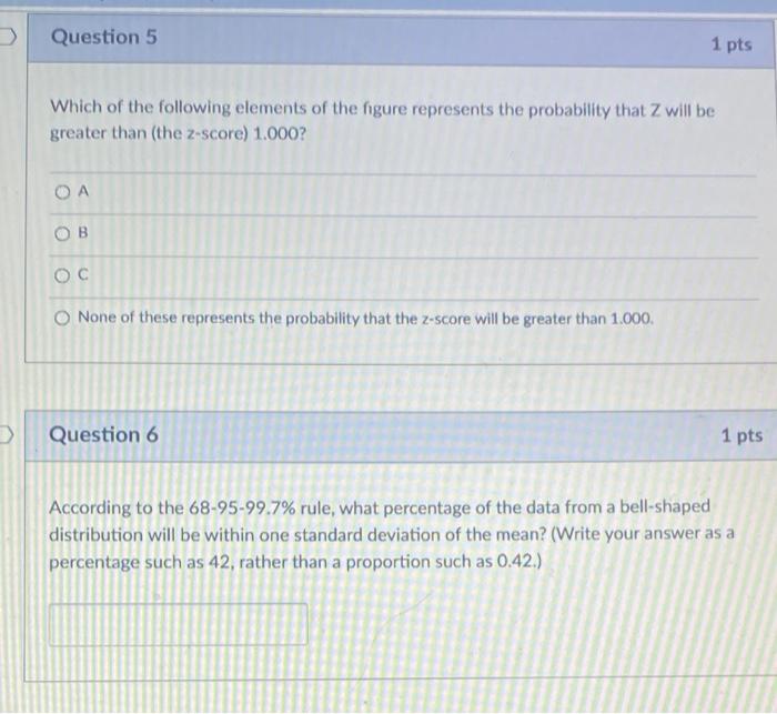 Solved Normal Probability Applet Area 0.3173 Z-score - 1 000 | Chegg.com