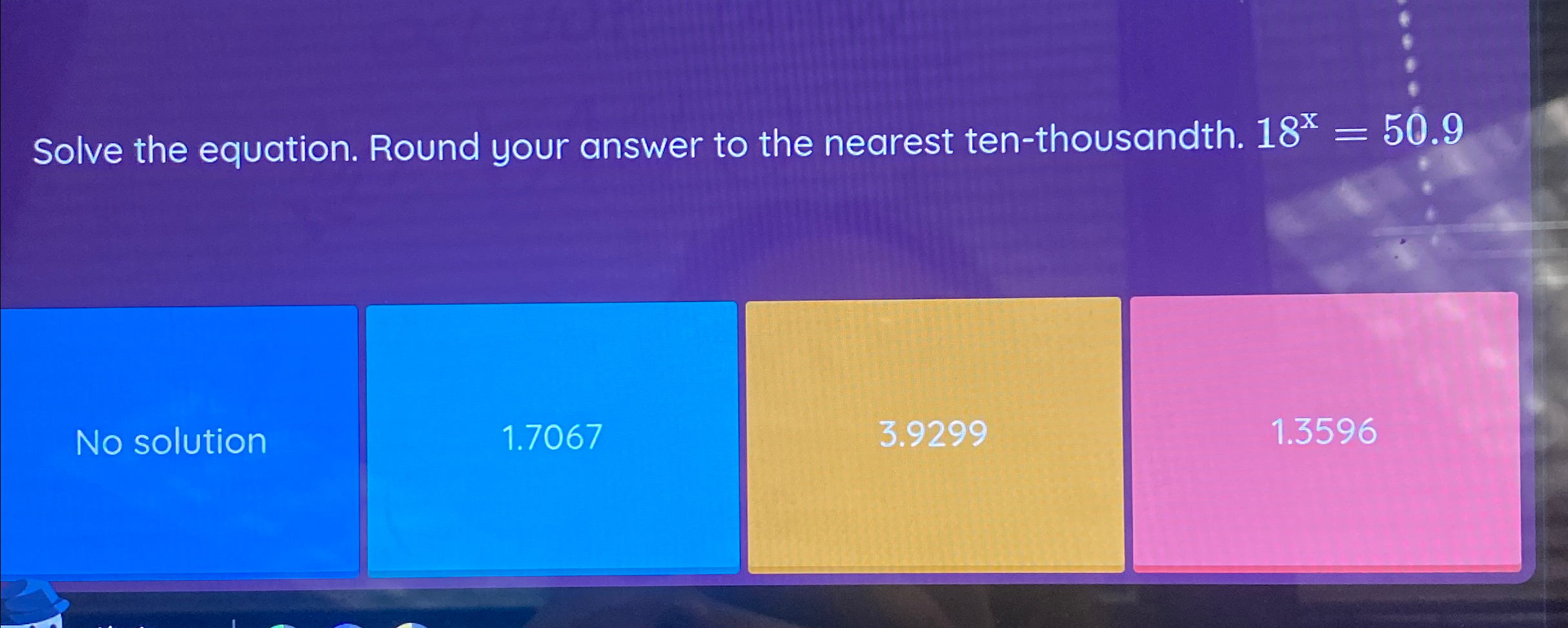 Solved Solve the equation. Round your answer to the nearest | Chegg.com