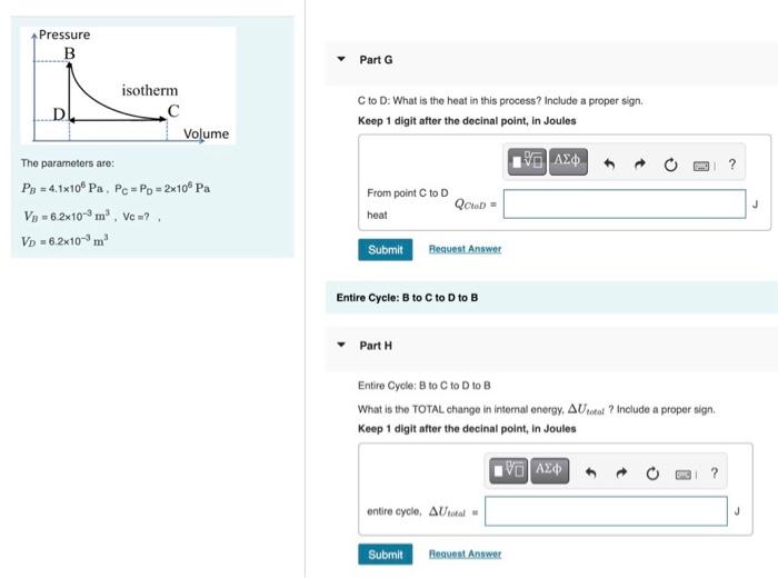 Solved Part A Pressure B B To C: What Is The Volume At Point | Chegg.com