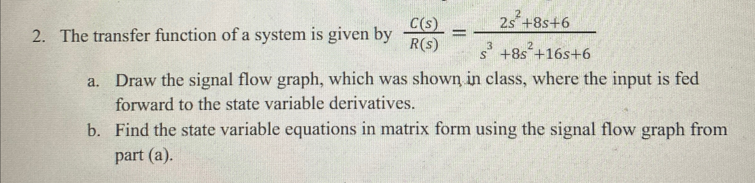 Solved The transfer function of a system is given by | Chegg.com