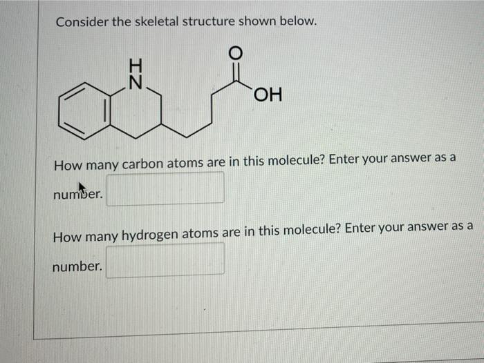 Solved Consider the skeletal structure shown below. OH How | Chegg.com