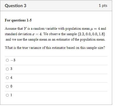 Solved What is the estimate of the population mean based on | Chegg.com