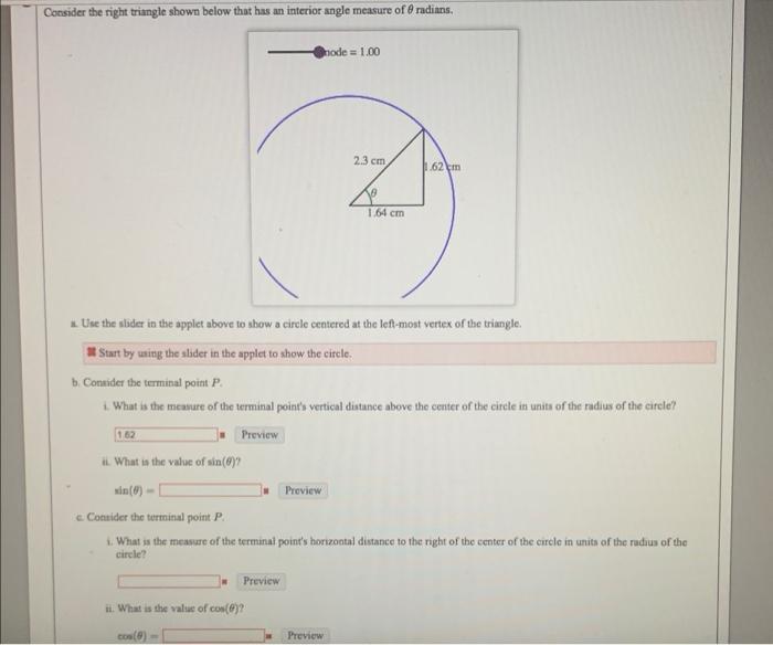 Solved Consider the right triangle shown below that has an | Chegg.com