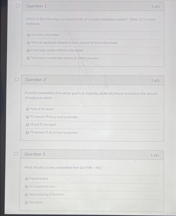 Solved D Question 1 1 pts Which of the following is a | Chegg.com