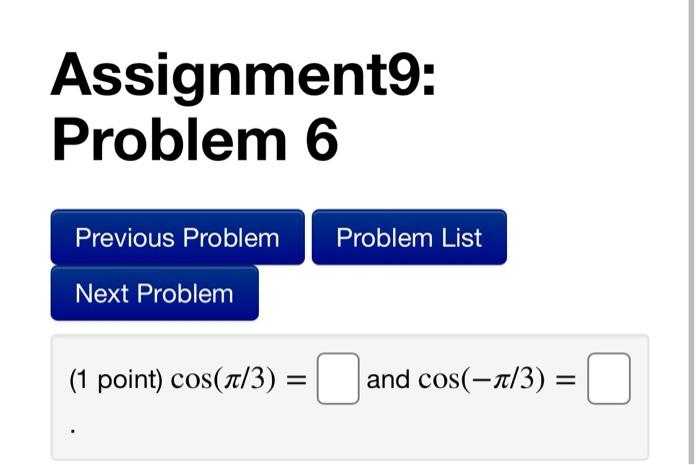 Solved Assignments: Problem 4 Previous Problem Problem List | Chegg.com