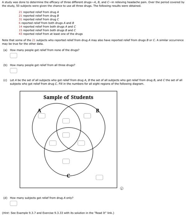 Solved A study was done to determine the efficacy of three | Chegg.com