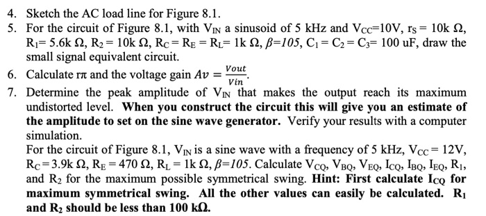 Solved 1. Draw the equivalent DC circuit for Figure 8.1. 2. | Chegg.com