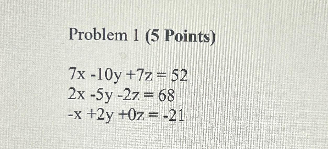 Solved Problem 1 (5 | Chegg.com