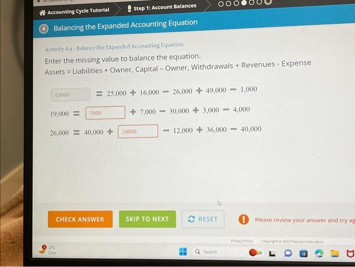 Solved Activity 4.a-Balance the Expanded Accounting Equation | Chegg.com
