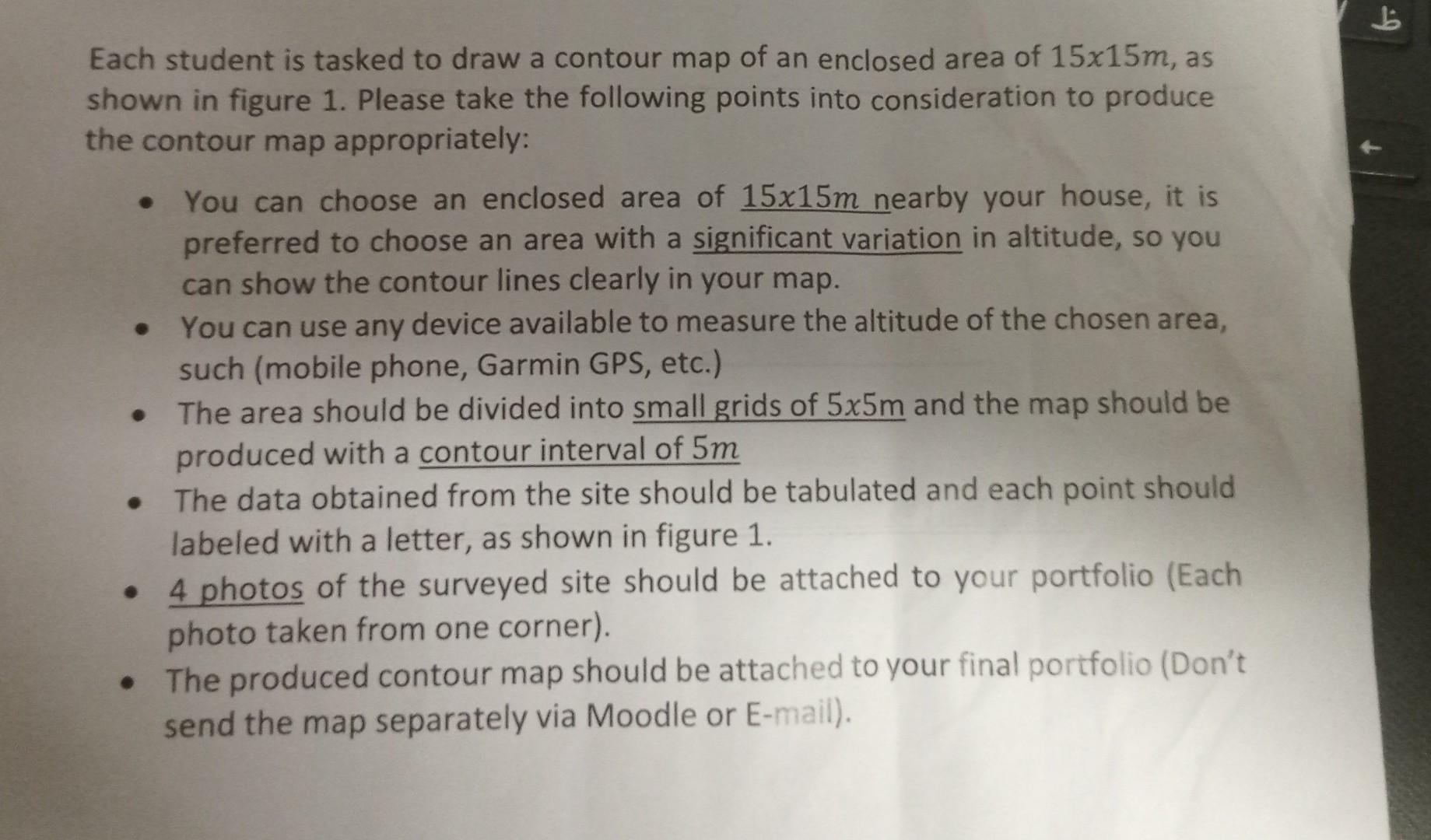 Solved Each student is tasked to draw a contour map of an | Chegg.com