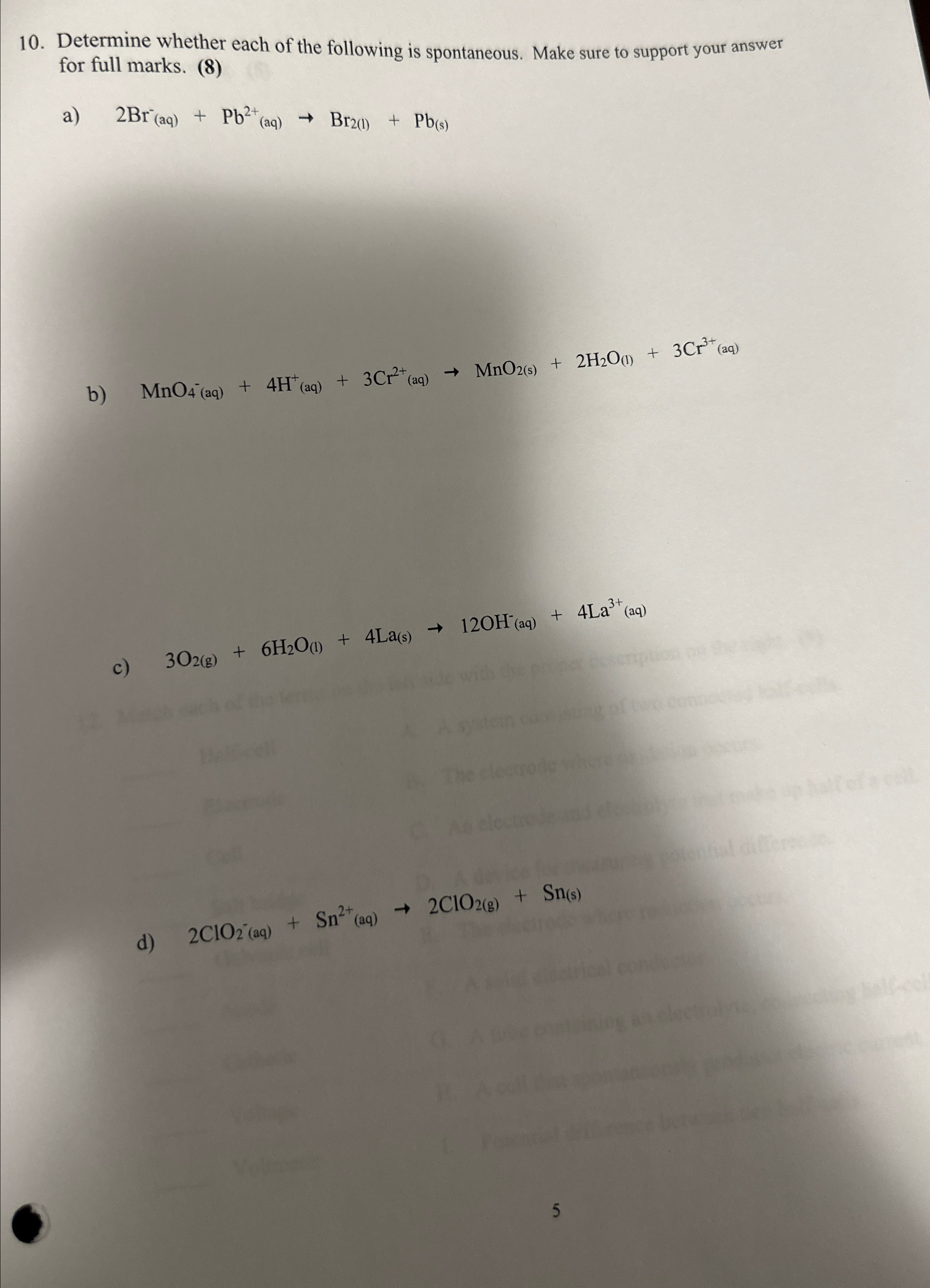 Solved Determine whether each of the following is | Chegg.com