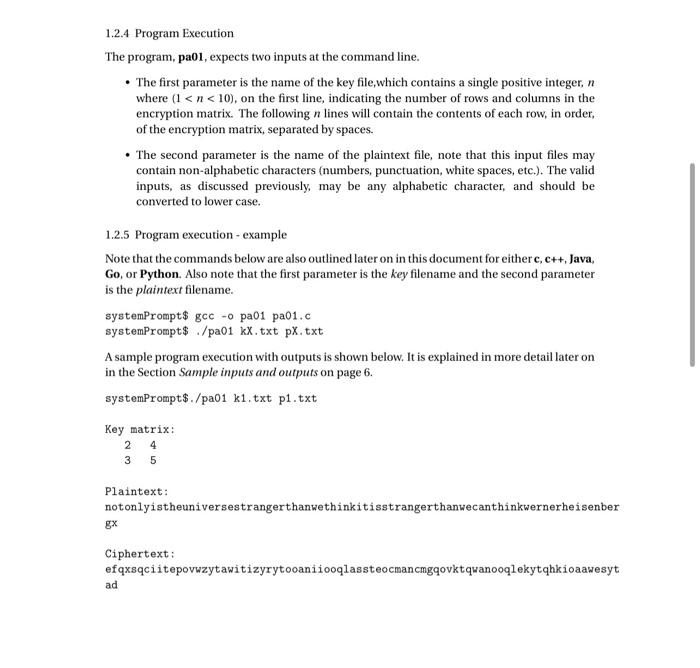 Solved 1 Hill Cipher In this assignment you'll write a | Chegg.com