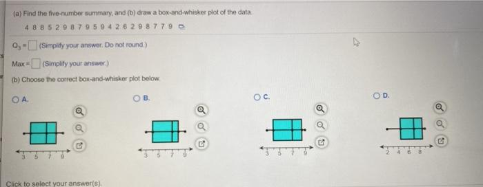 Solved (a) Find the five-number summary, and (b) draw a | Chegg.com
