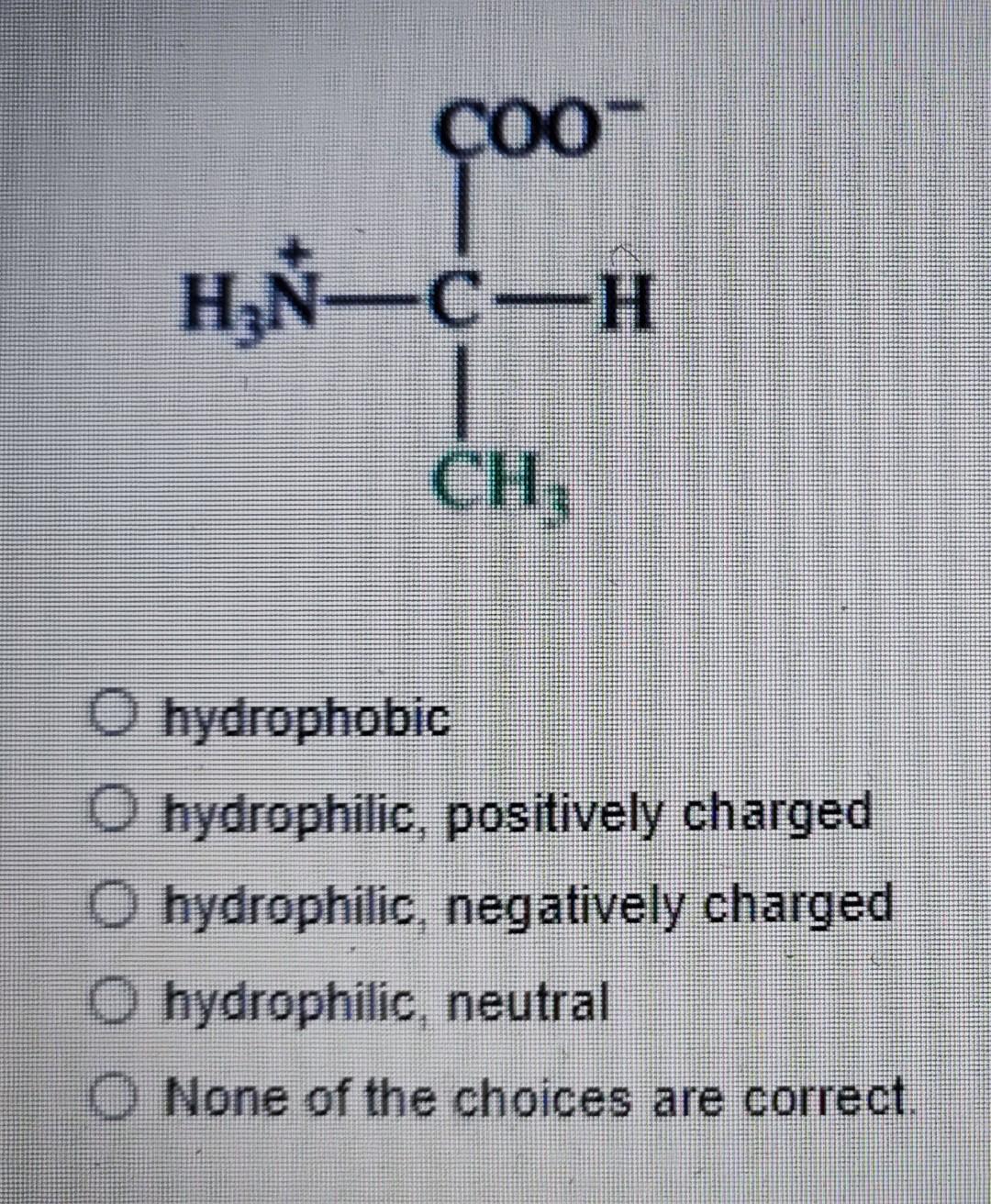 Solved how is the amino acid categorized? it shows its form