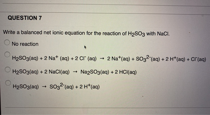 H2SO3 + NaCl: Phản ứng hóa học và ứng dụng trong đời sống