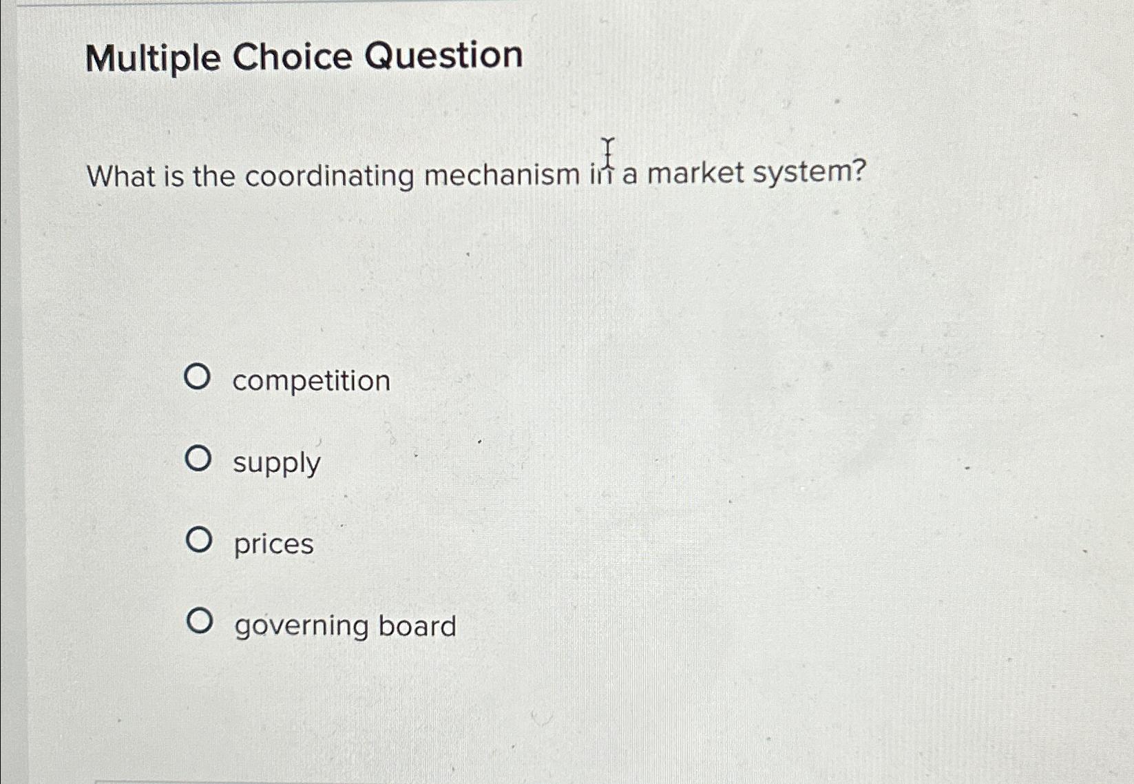 Solved Multiple Choice QuestionWhat is the coordinating | Chegg.com