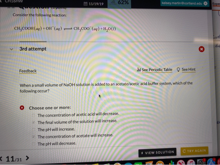 Solved 62 CH16HW kelsey.martincortland.edu Expes 11/19/19