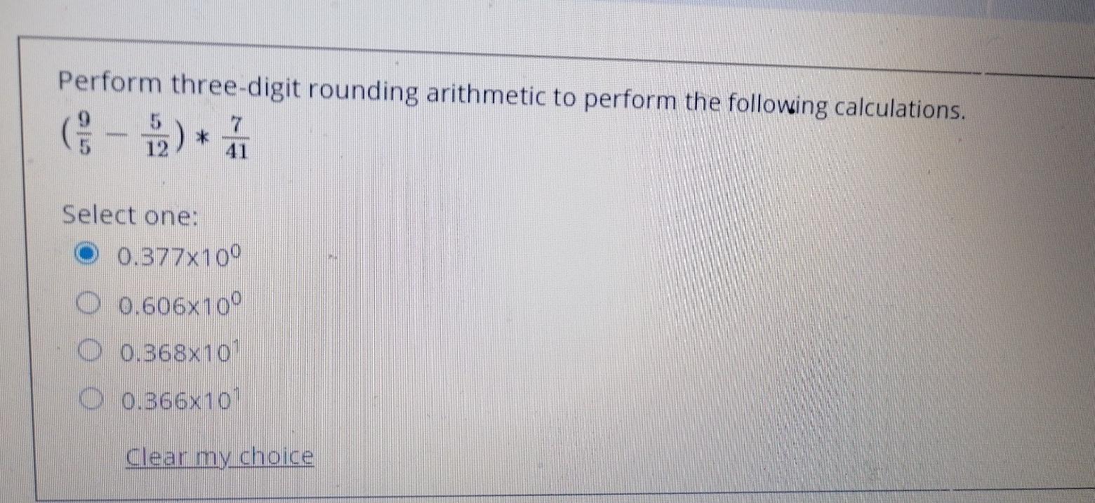 Solved perform three digit rounding arithmetic to perform chegg
