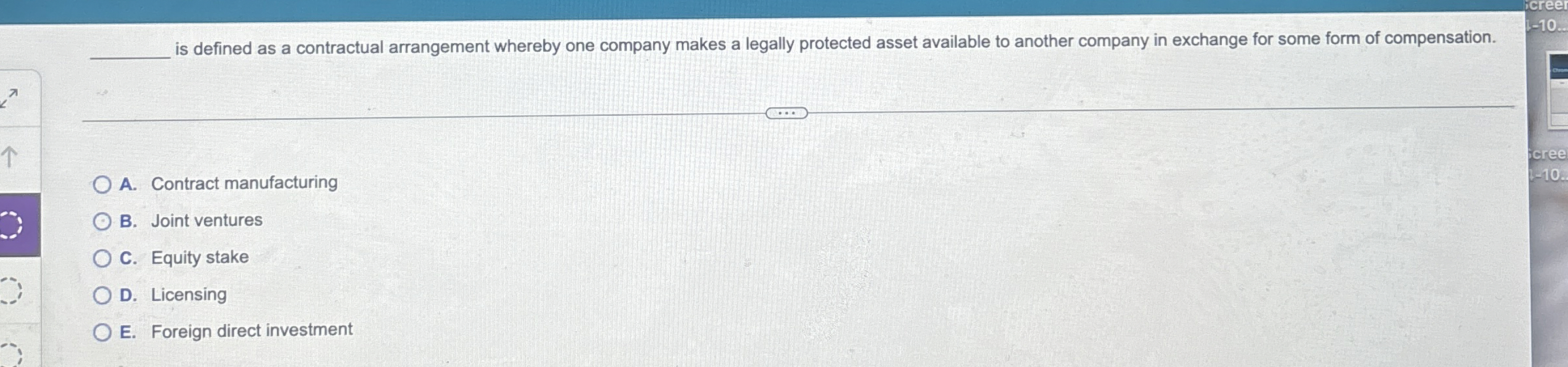 Solved is defined as a contractual arrangement whereby one
